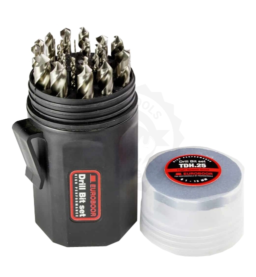 Euroboor Drill Bit Set TDH.25 Hss-g (fully Ground) - 118° Split Point